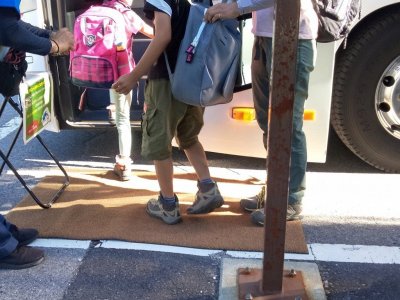 外来種種子除去マット